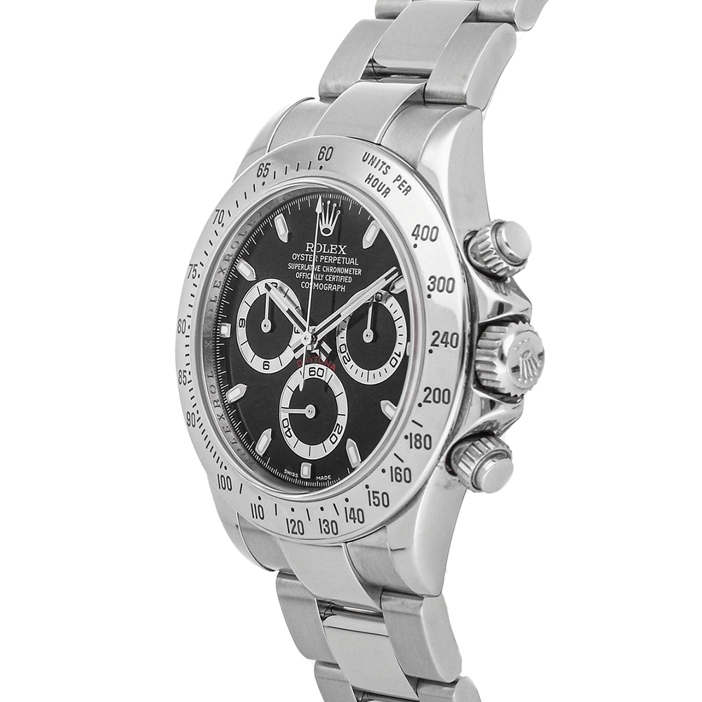 

Rolex Black Stainless Steel Cosmograph Daytona