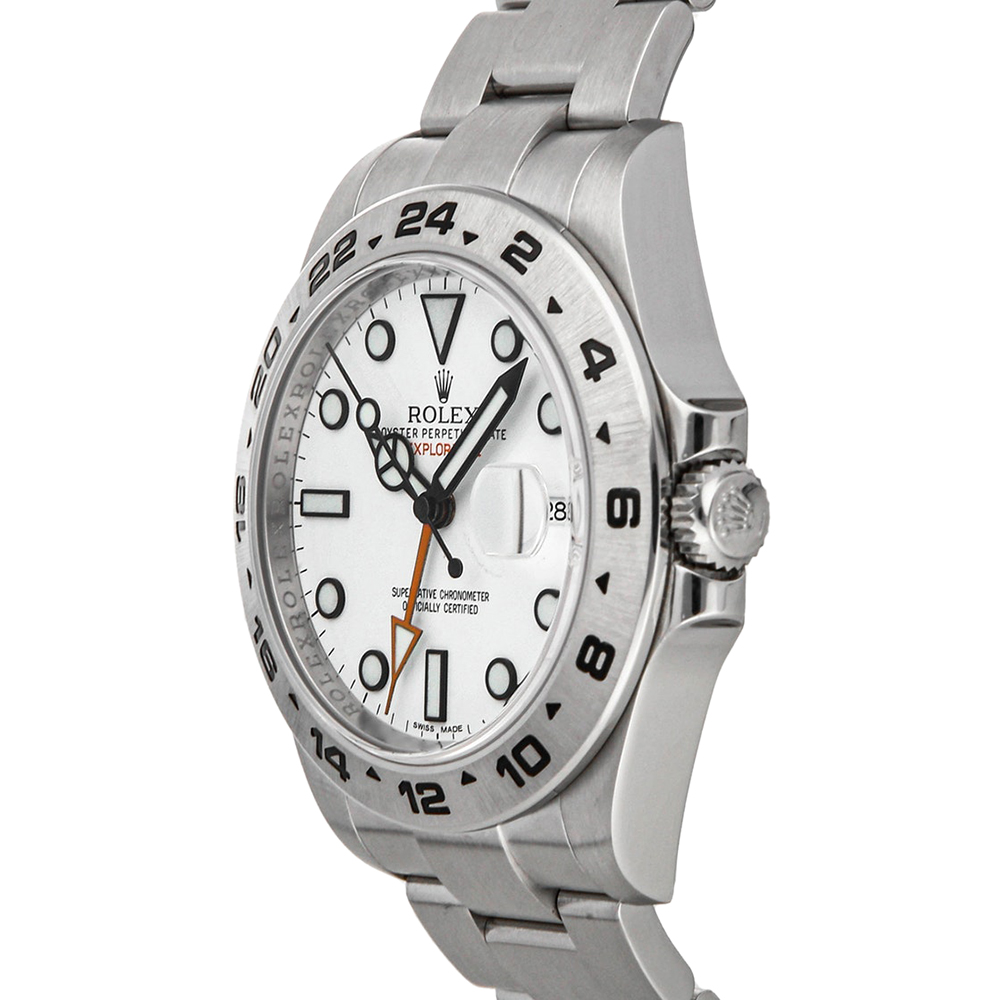 

Rolex White Stainless Steel Explorer II