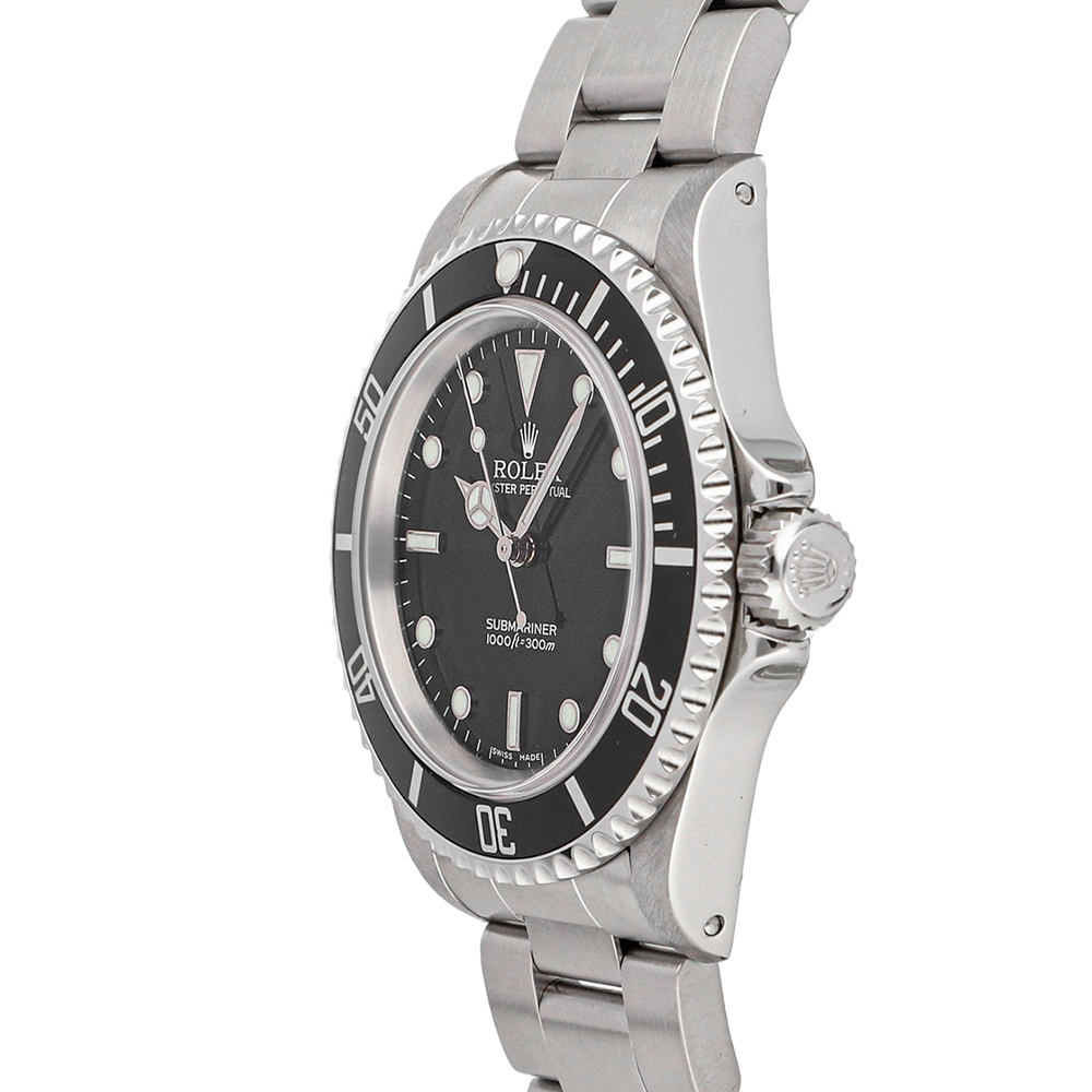 

Rolex Black Stainless Steel Submariner No Date