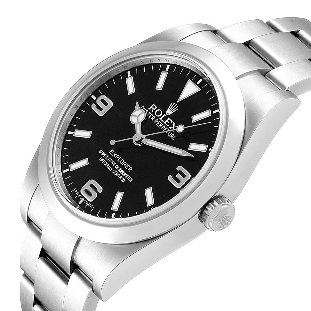 

Rolex Black Stainless Steel Explorer I Automatic