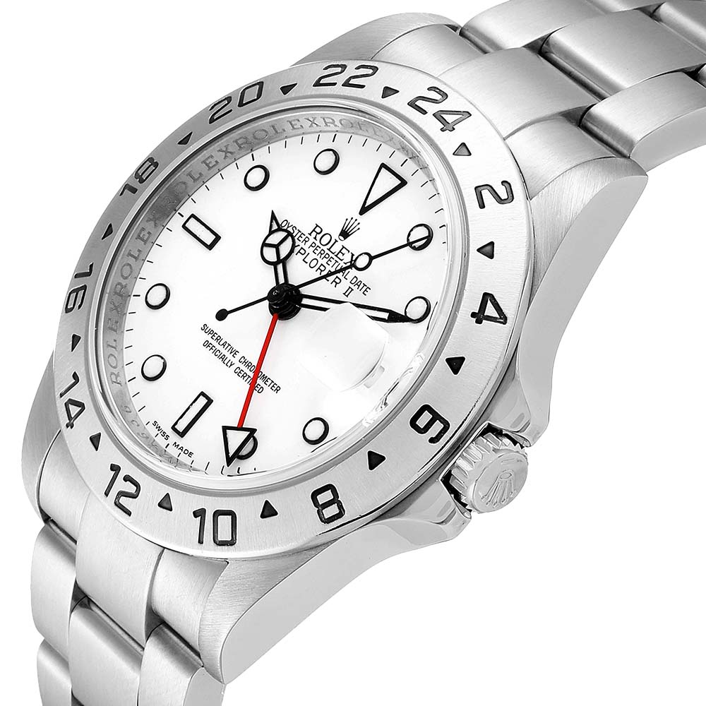 

Rolex White Stainless Steel Explorer II Automatic