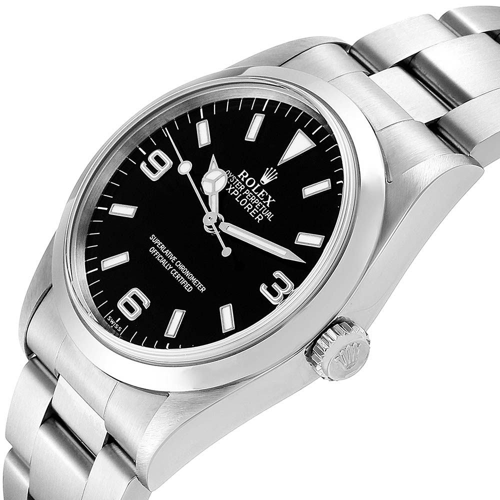 

Rolex Black Stainless Steel Explorer I
