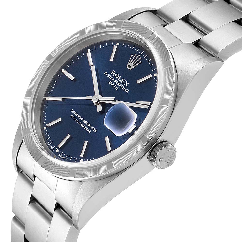 

Rolex Blue Stainless Steel Date