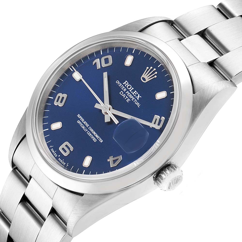 

Rolex Blue Stainless Steel Date