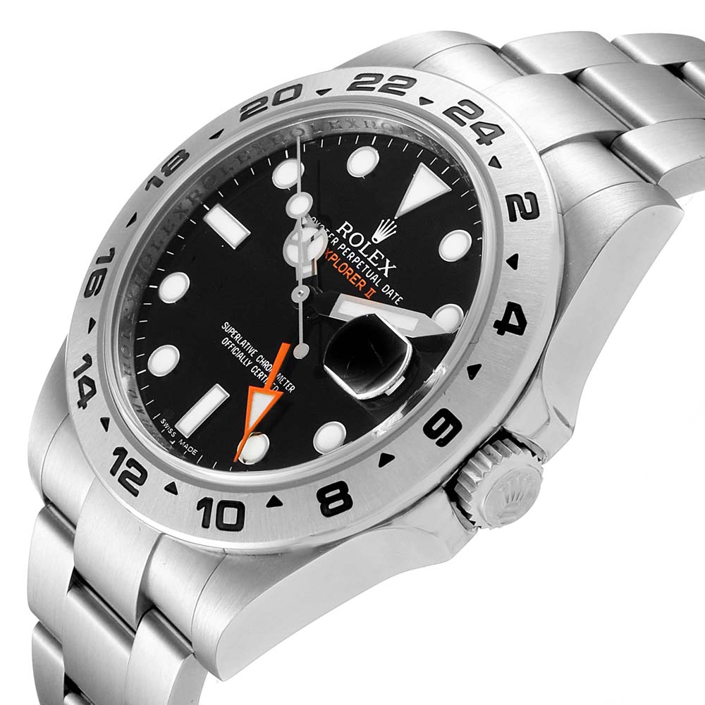 

Rolex Black Stainless Steel Explorer II