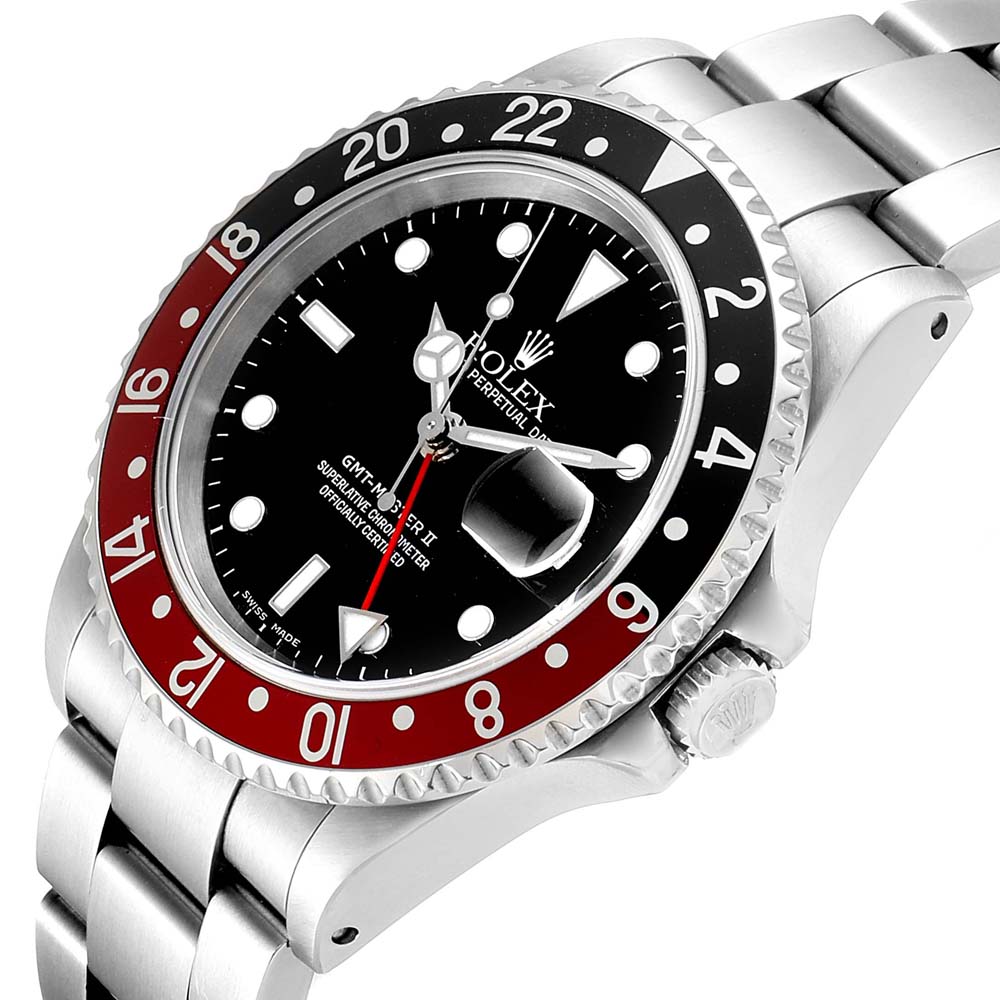 

Rolex Black Stainless Steel GMT Master II