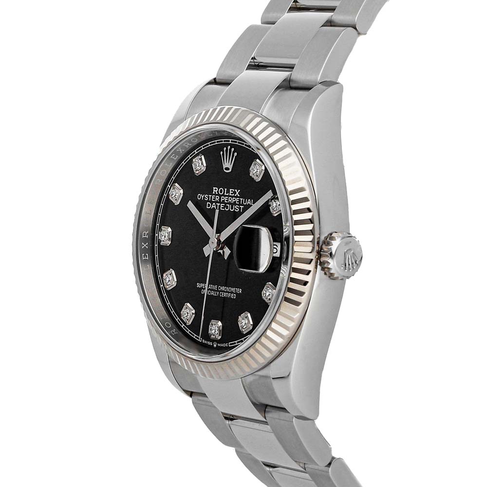 

Rolex Black Diamonds Stainless Steel Datejust