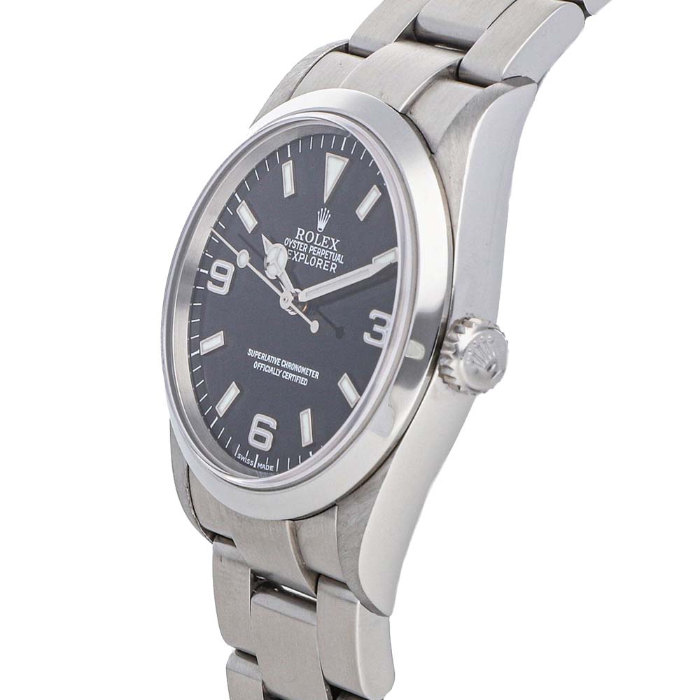 

Rolex Black Stainless Steel Explorer