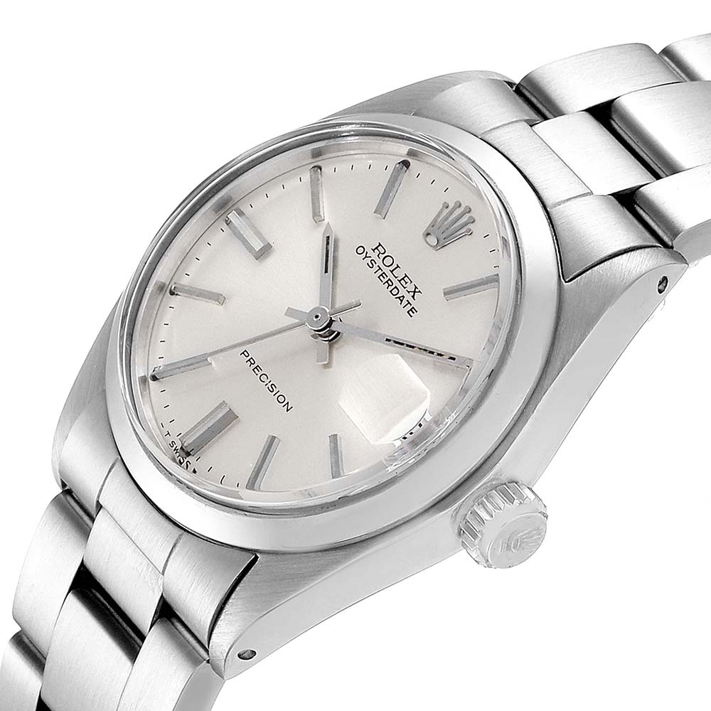 

Rolex Silver Stainless Steel OysterDate Precision Vintage