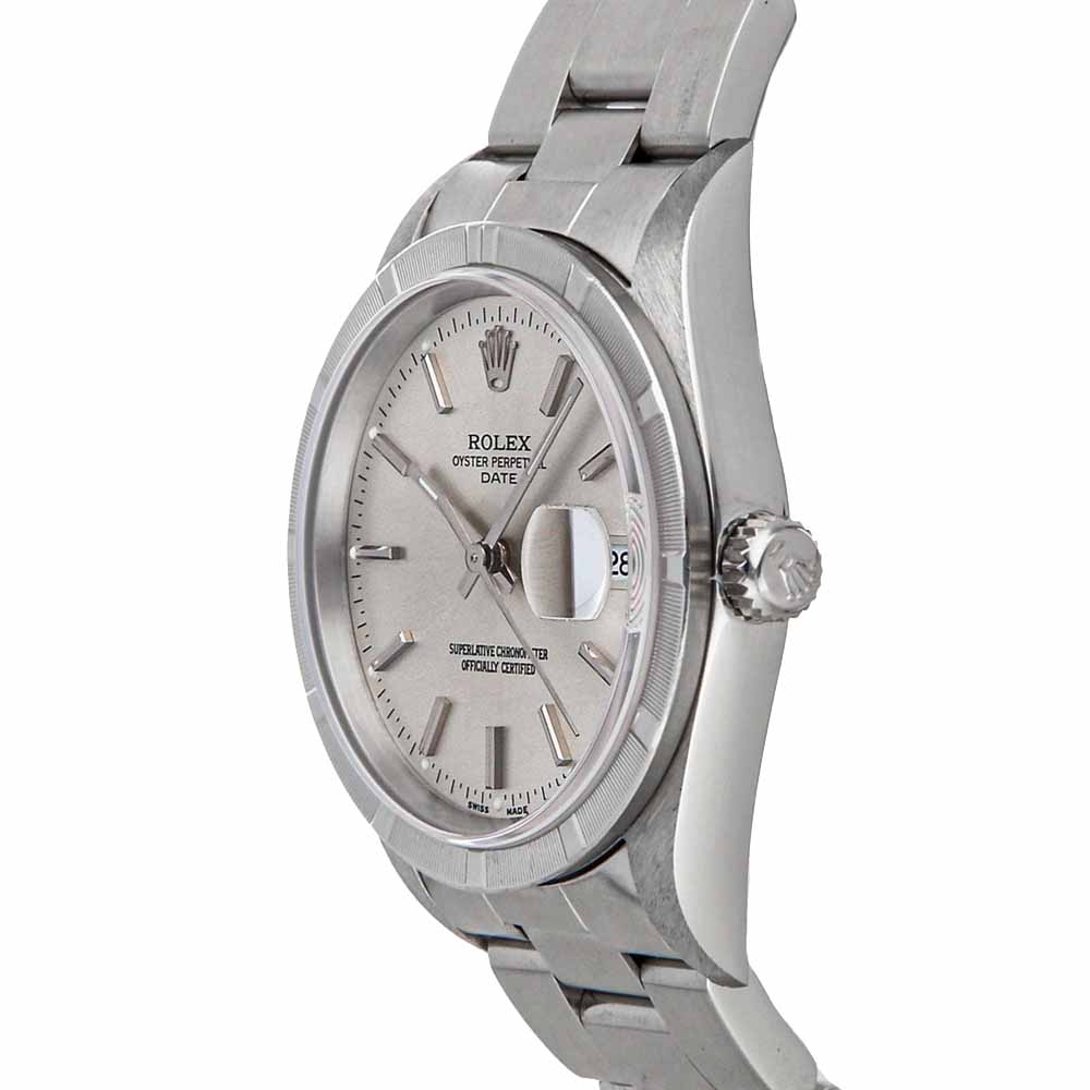 

Rolex Silver Stainless Steel Oyster Perpetual Date