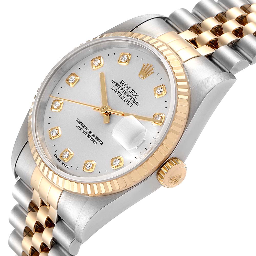 

Rolex Silver Diamonds