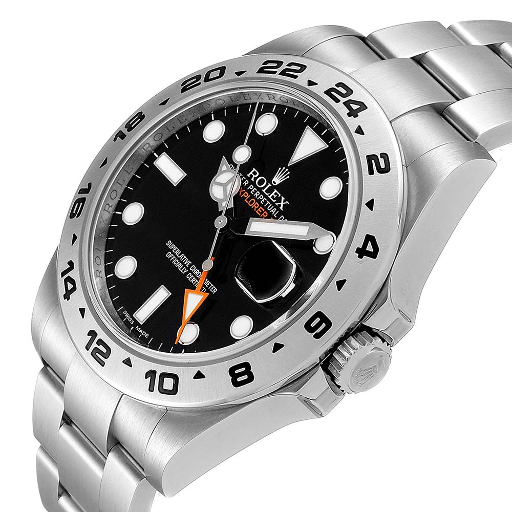 

Rolex Black Stainless Steel Explorer II