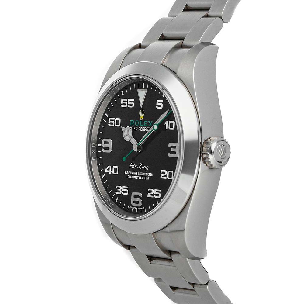 

Rolex Black Stainless Steel Air-King