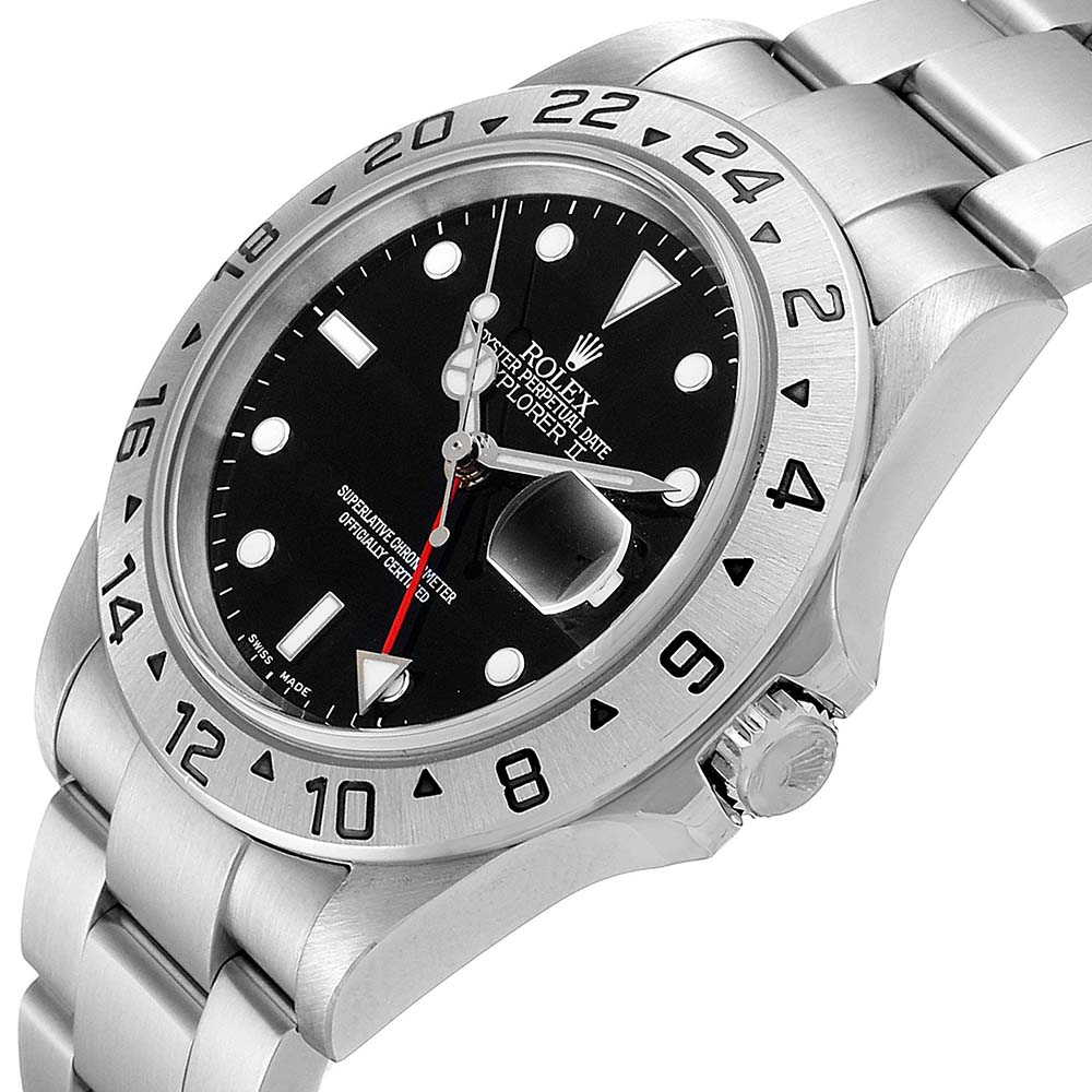 

Rolex Black Stainless Steel Explorer II Automatic