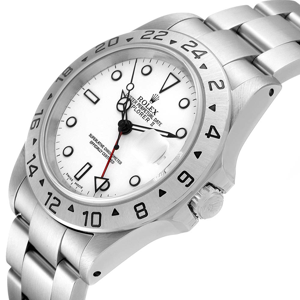 

Rolex White Stainless Steel Explorer II Automatic