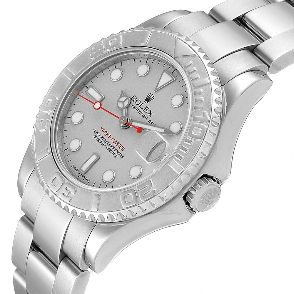 

Rolex Platinum Stainless Steel Yachtmaster, Silver