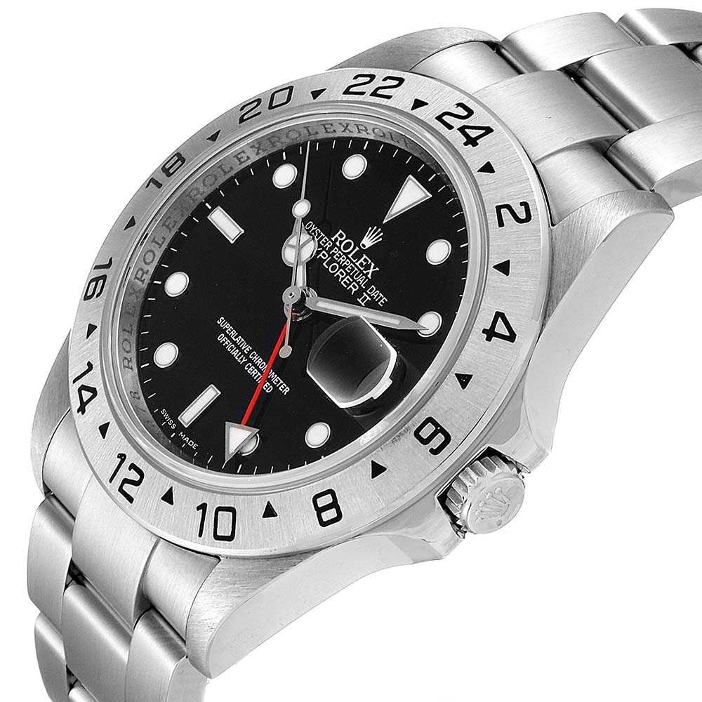 

Rolex Black Stainless Steel Explorer II