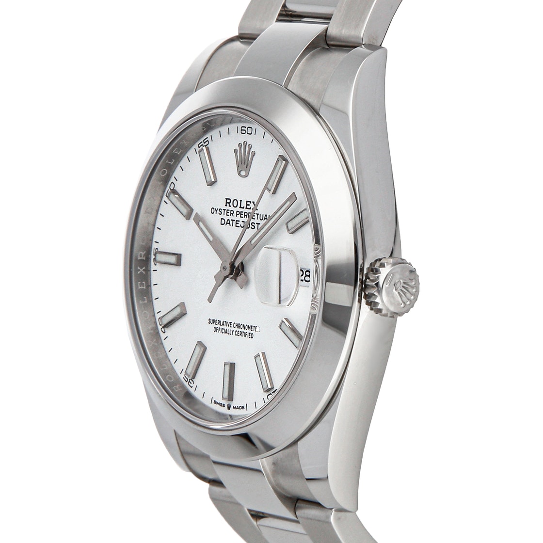 

Rolex White Stainless Steel Datejust II