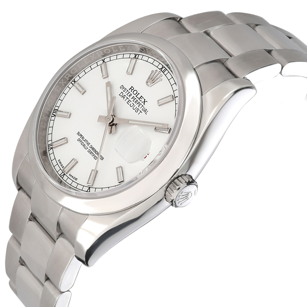 

Rolex White Stainless Steel Datejust