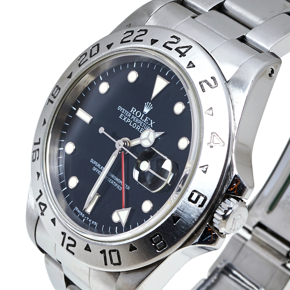 

Rolex Black Stainless Steel Explorer II