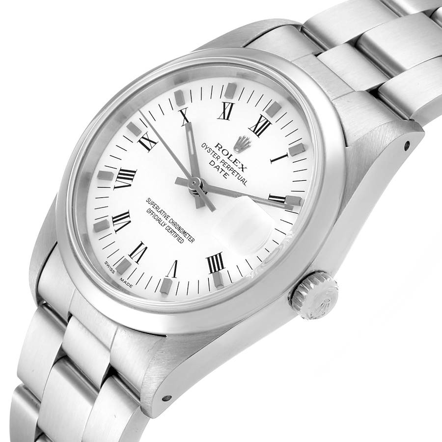 

Rolex White Stainless Steel Date 15200 Men's Wristwatch 34 MM