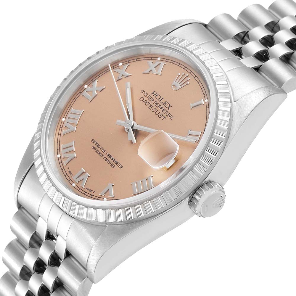 

Rolex Salmon Stainless Steel Datejust, Pink