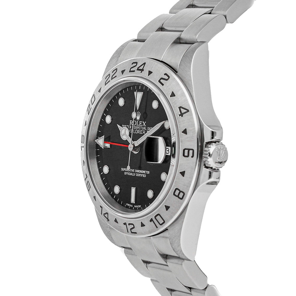 

Rolex Black Stainless Steel Explorer II