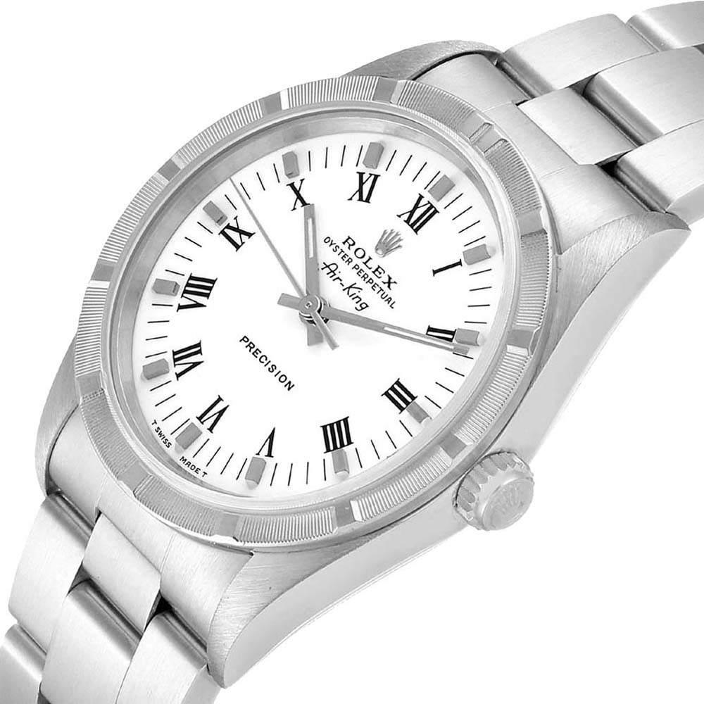 

Rolex White Stainless Steel Air King