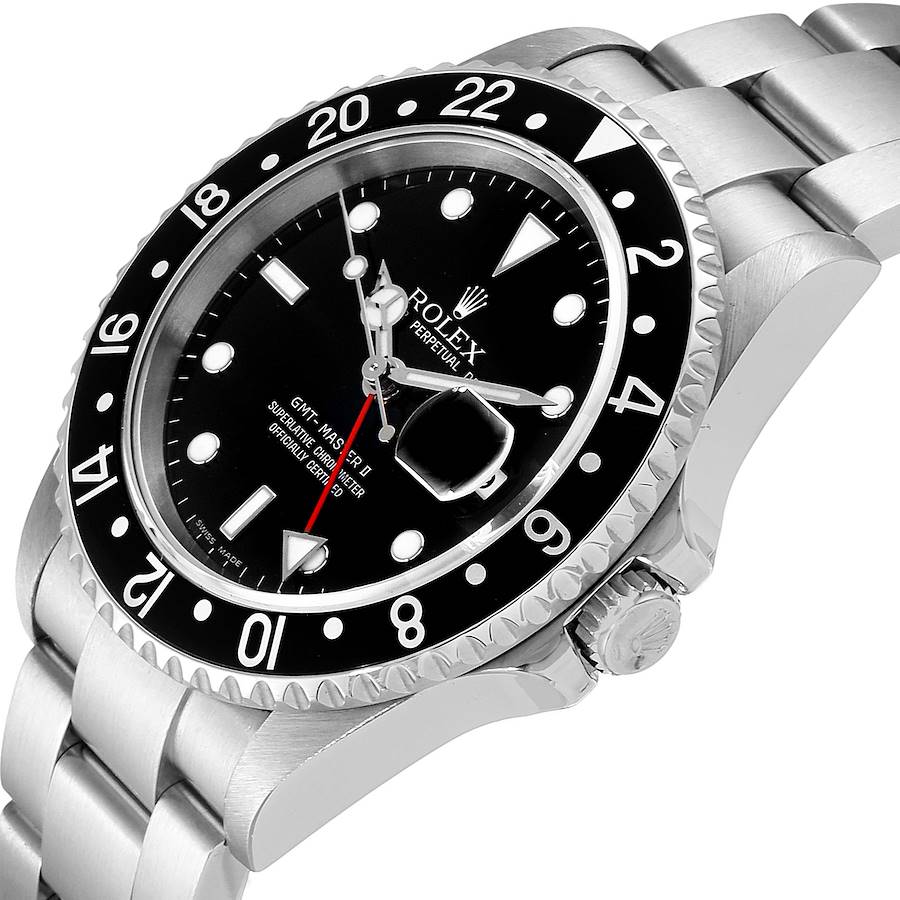 

Rolex Black Stainless Steel GMT Master II