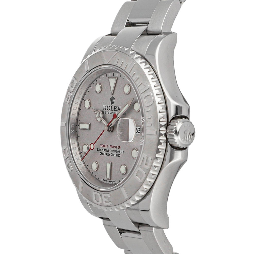 

Rolex Platinum Stainless Steel Yacht-Master, Silver