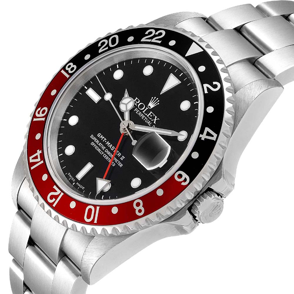 

Rolex Black Stainless Steel GMT Master II