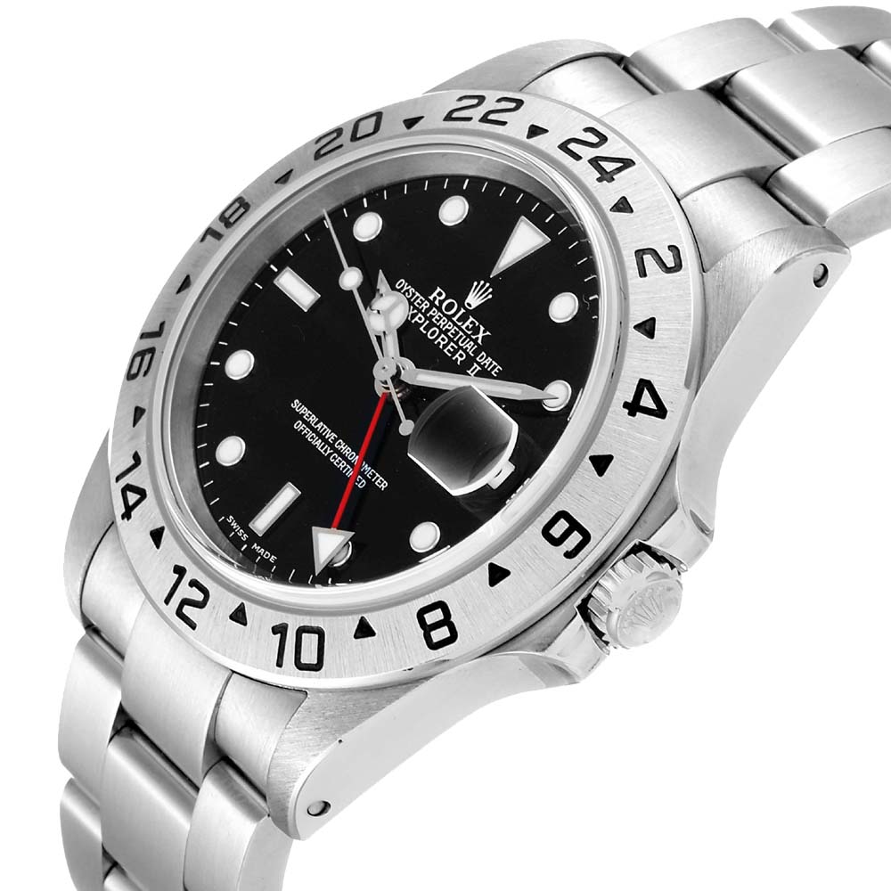 

Rolex Black Stainless Steel Explorer II Automatic
