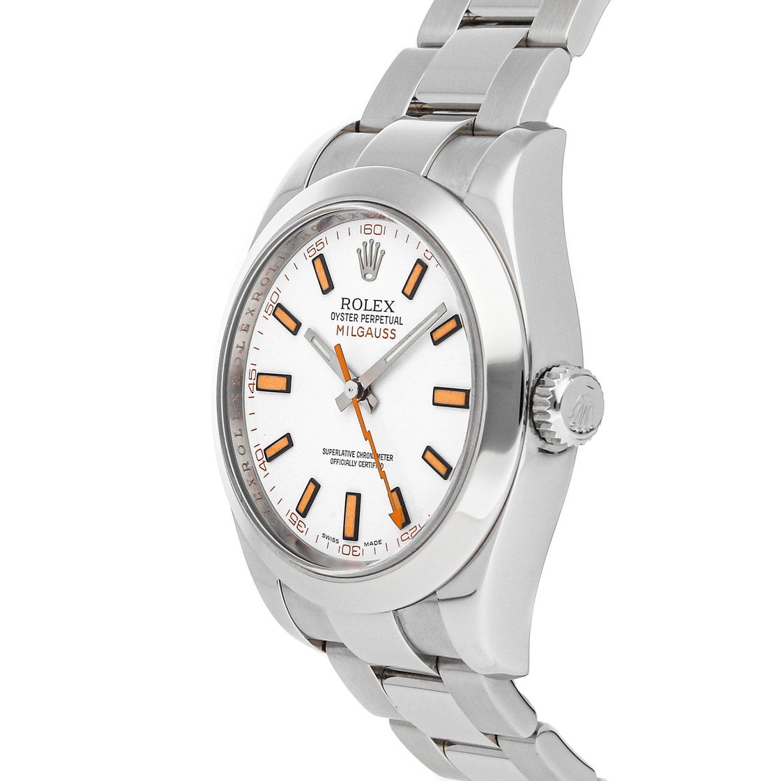 

Rolex White Stainless Steel Milgauss 116400 Men's Wristwatch 40 MM