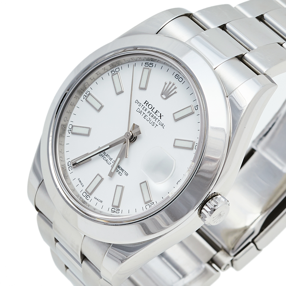 

Rolex White Stainless Steel Oyster Perpetual Datejust II