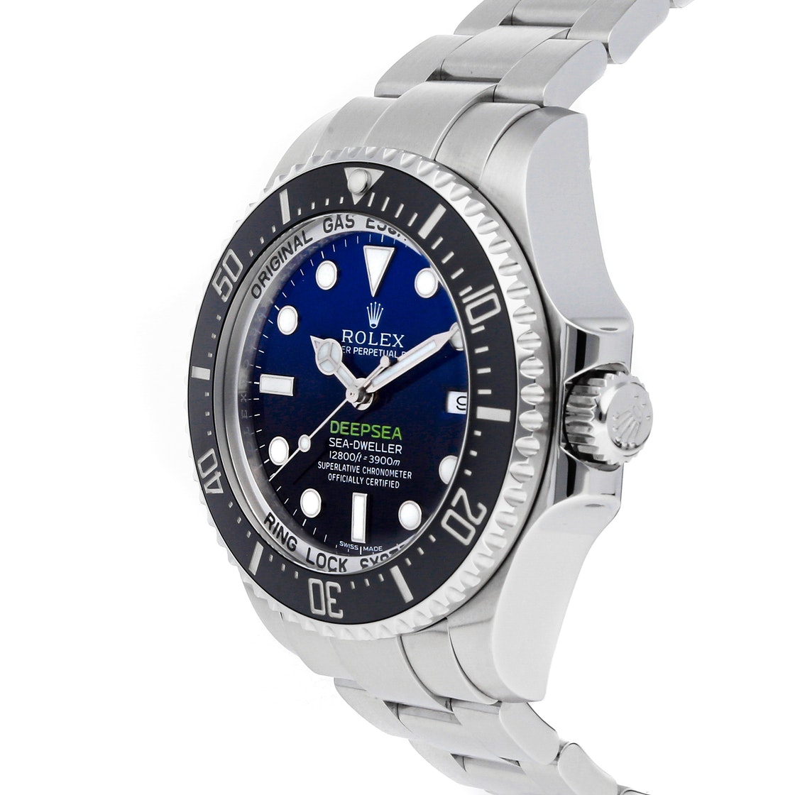 

Rolex Blue Stainless Steel Sea-Dweller Deepsea "Deep Blue" 116660 Men's Wristwatch 44 MM