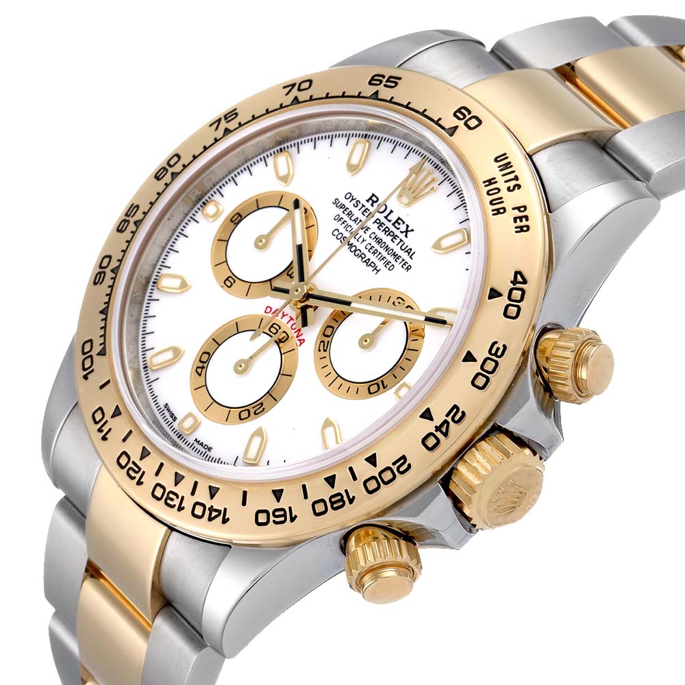 

Rolex White 18K Yellow Gold And Stainless Steel Cosmograph Daytona 116503 Men's Wristwatch 40 MM