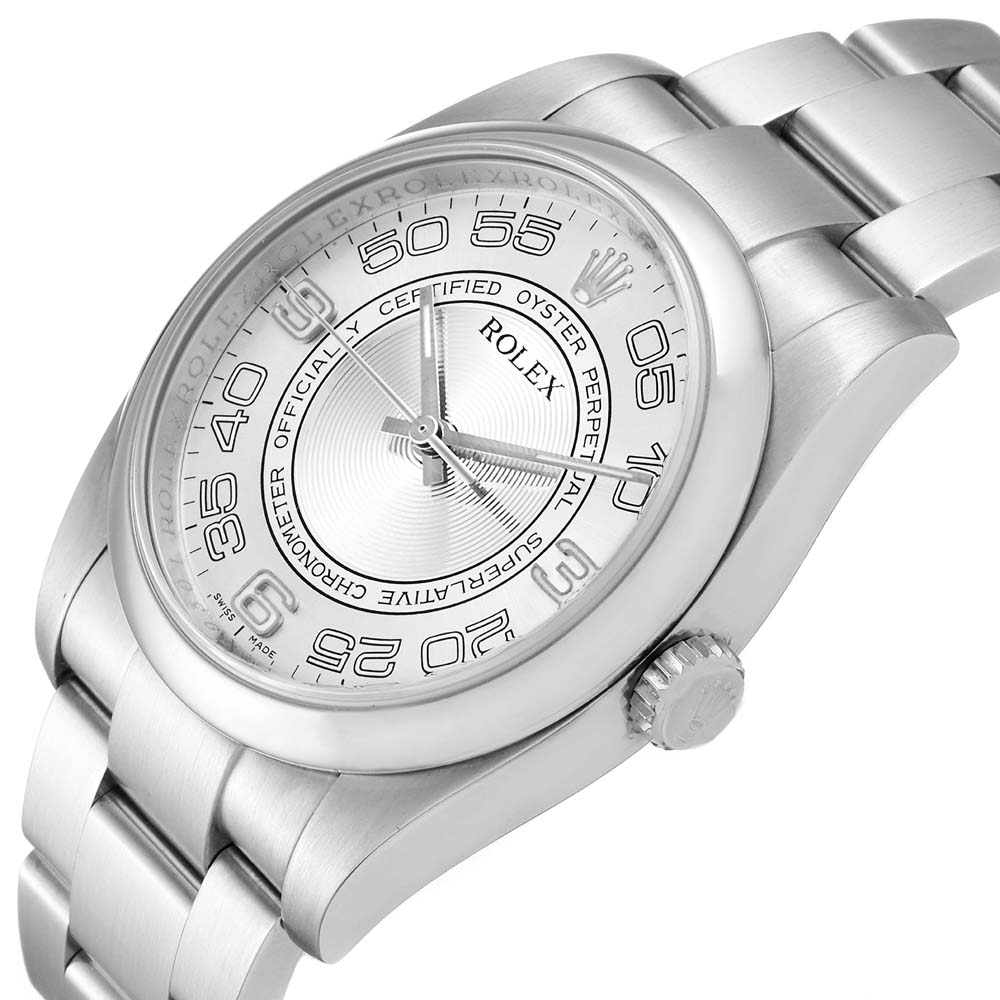 

Rolex Silver Stainless Steel Oyster Perpetual 116000 Men's Wristwatch 36 MM