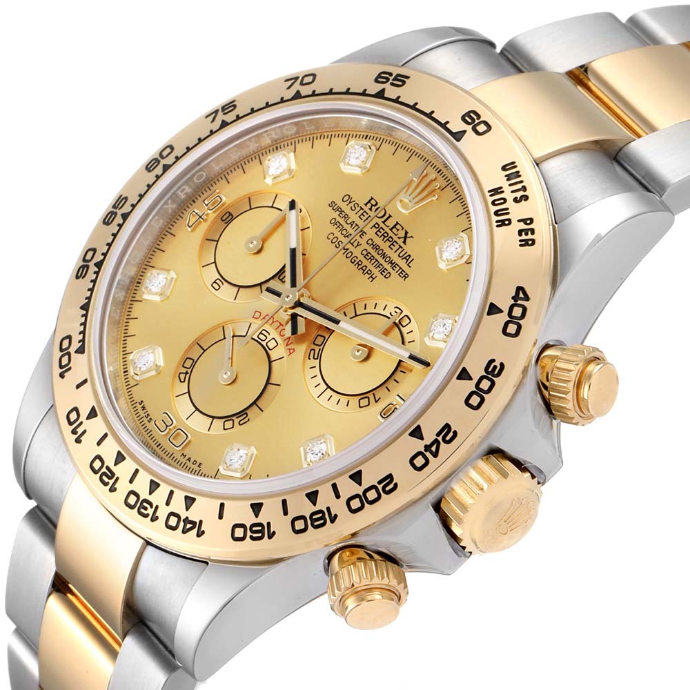 

Rolex Champagne Diamonds 18K Yellow Gold And Stainless Steel Cosmograph Daytona 116503 Men's Wristwatch 40 MM