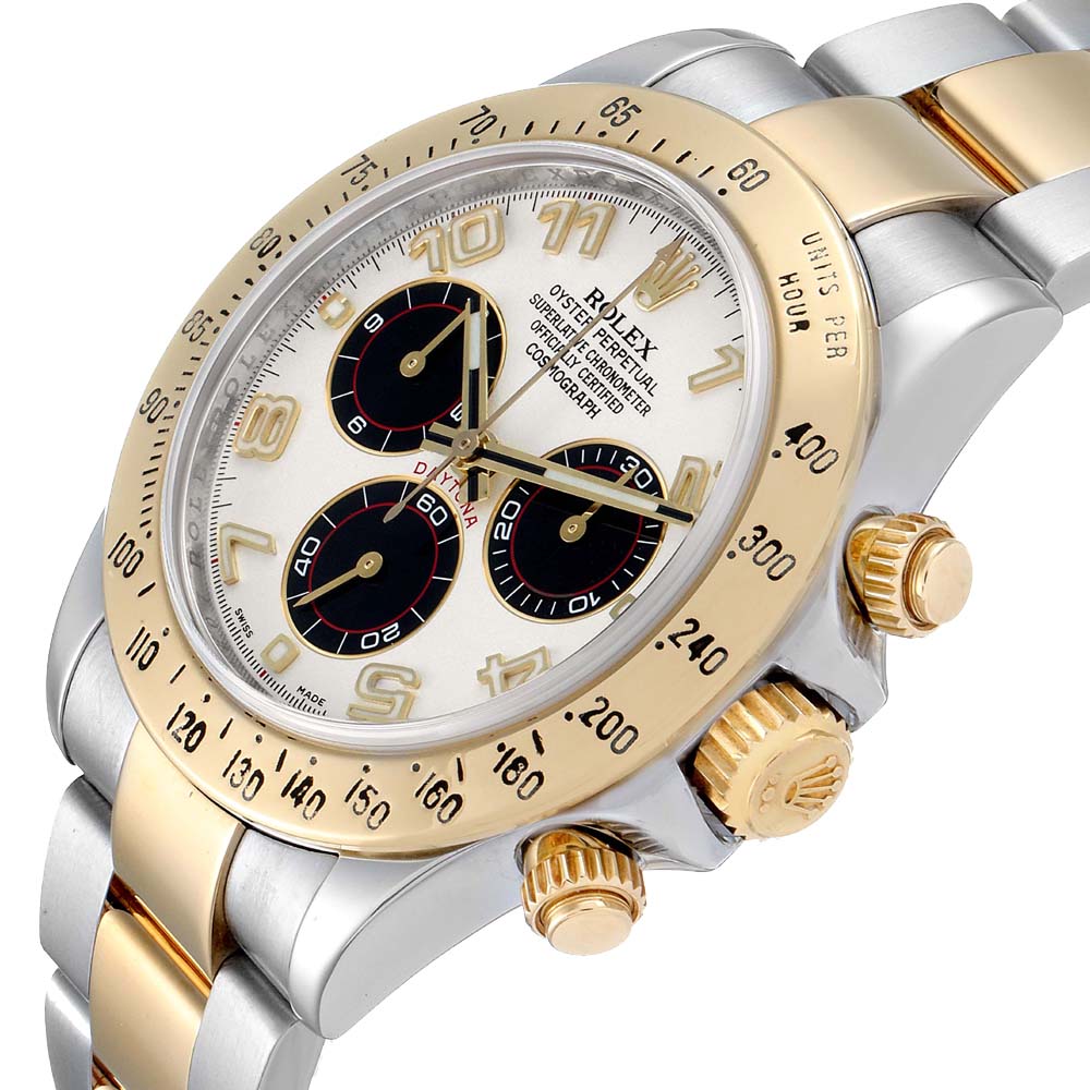 

Rolex Silver 18k Yellow Gold And Stainless Steel Cosmograph Daytona 116523 Men's Wristwatch 40 MM