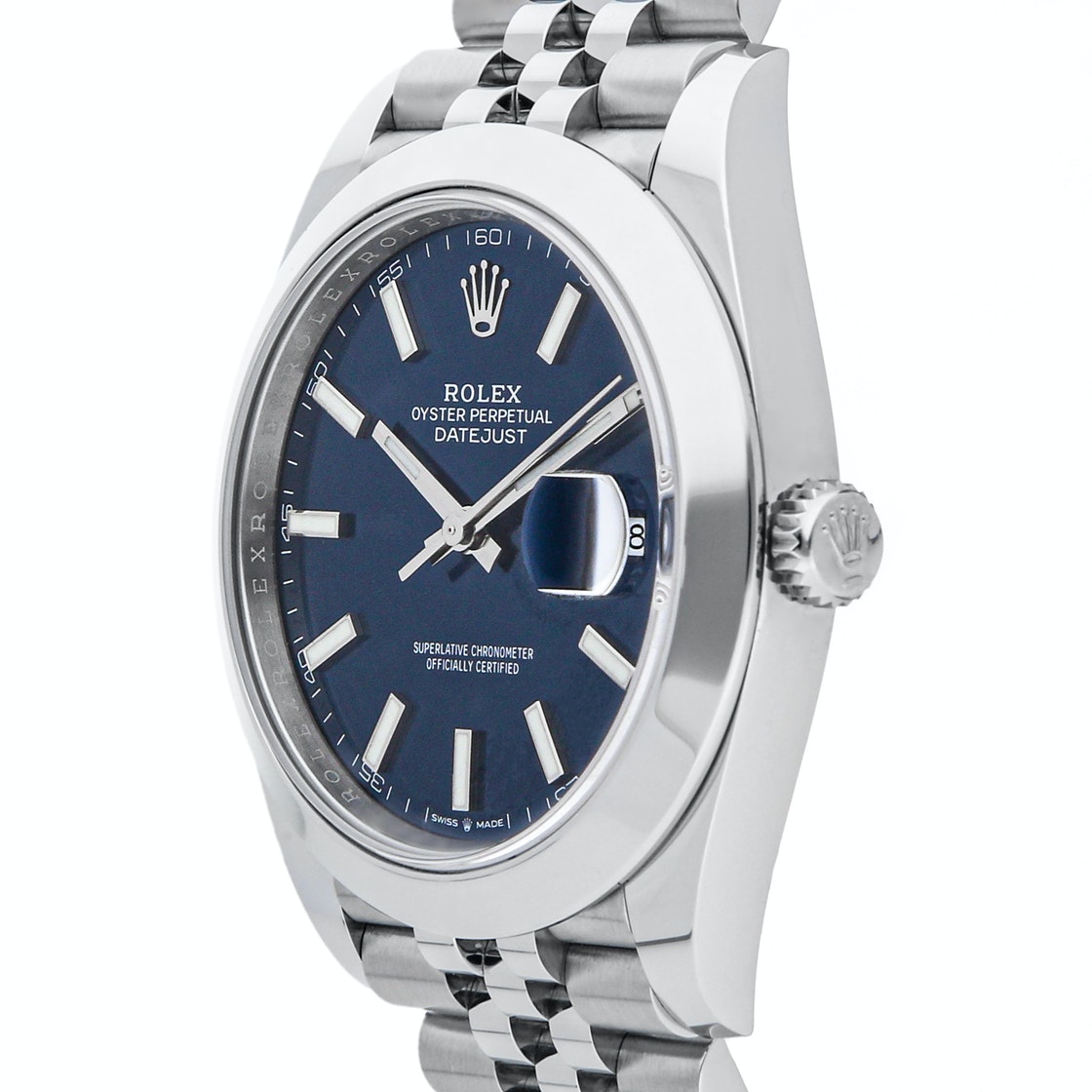 

Rolex Blue Stainless Steel Datejust 126300 Men's Wristwatch
