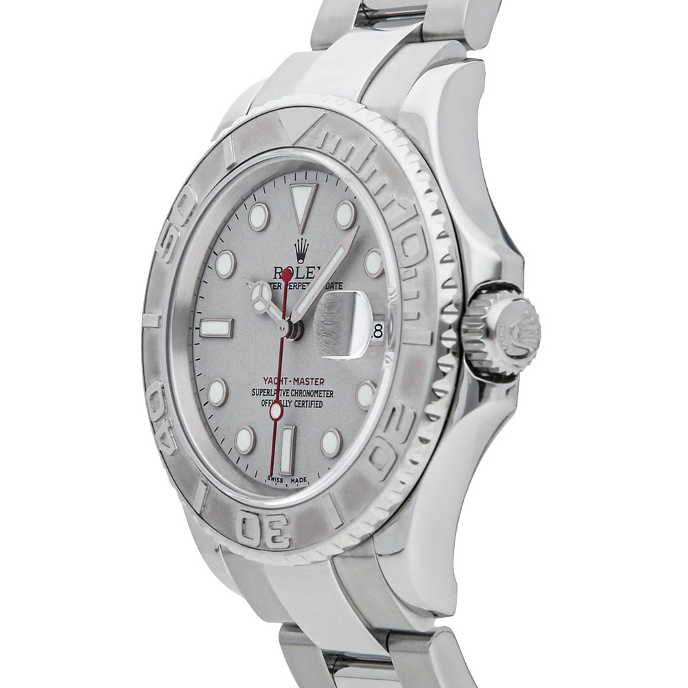 

Rolex Platinum Stainless Steel Yacht-Master 16622 Men's Wristwatch 40 MM, Silver
