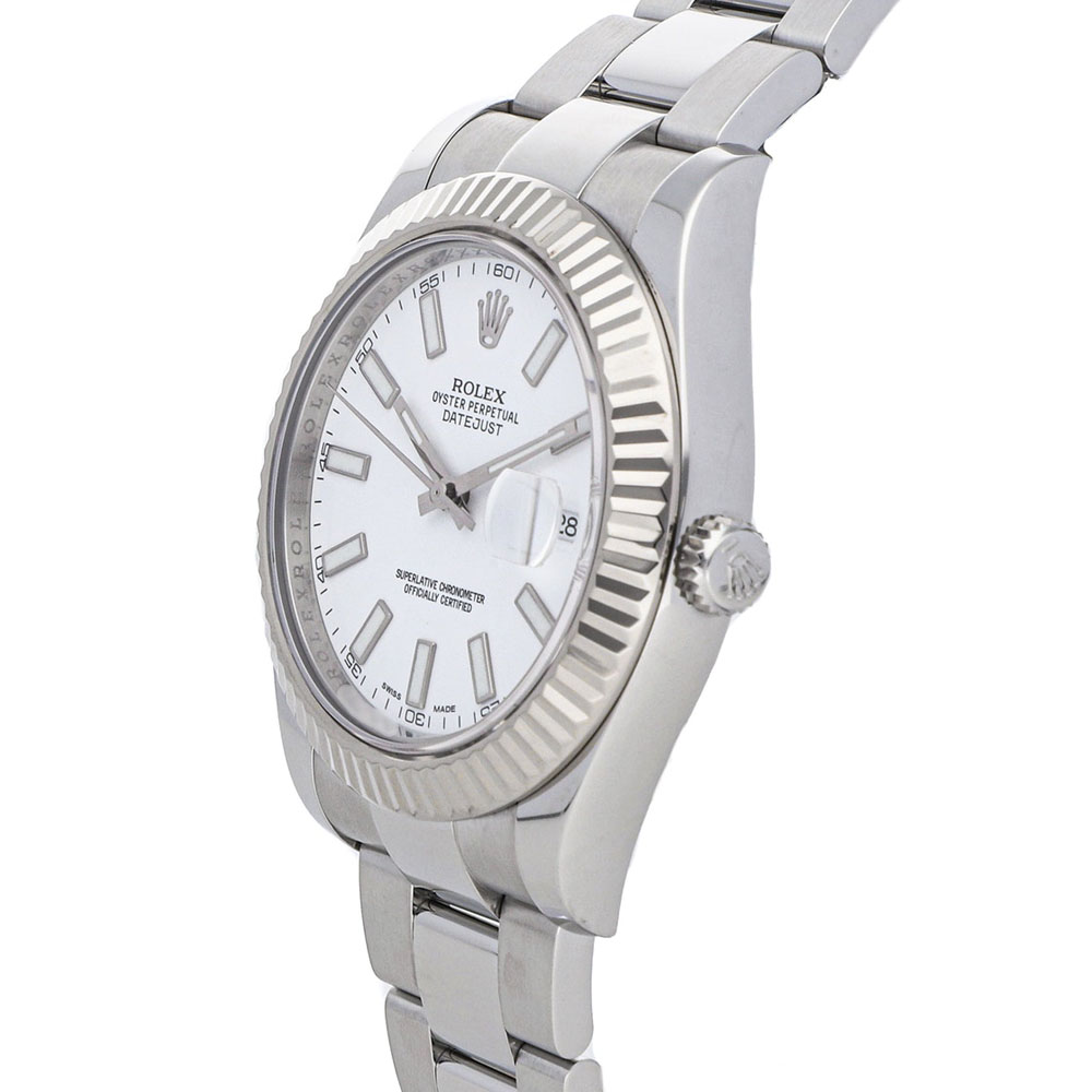 

Rolex White Stainless Steel Datejust II 116334 Men's Wristwatch 41 MM