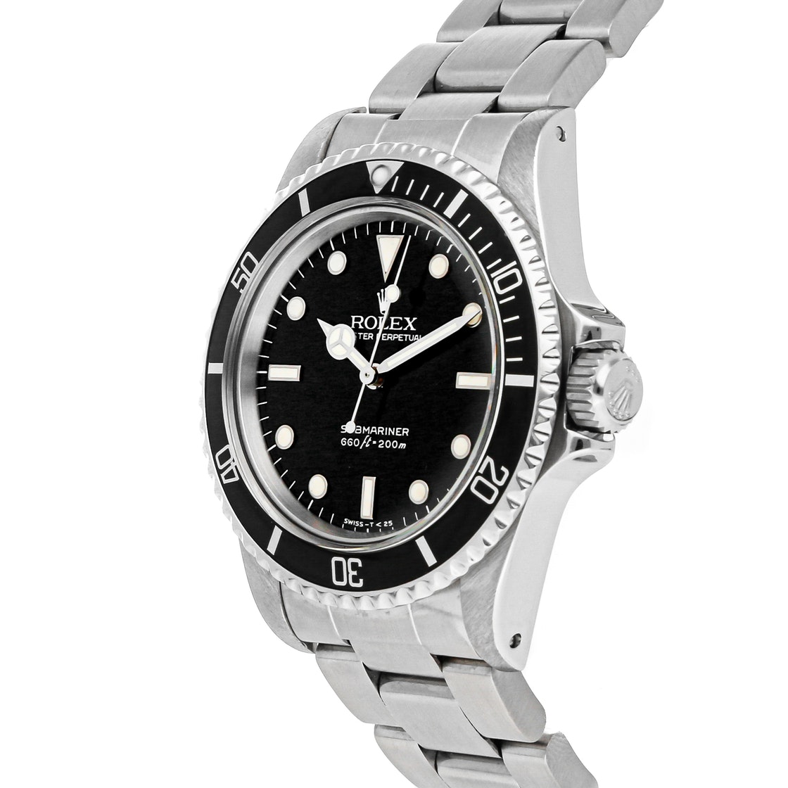 

Rolex Black Stainless Steel Vintage Submariner 5513 Men's Wristwatch 40 MM