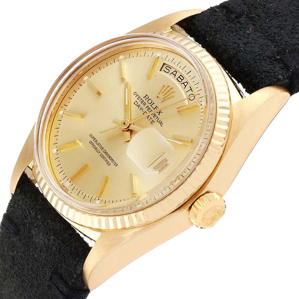 

Rolex Champagne 18K Yellow Gold President Day-Date Vintage 1803 Men's Wristwatch  MM