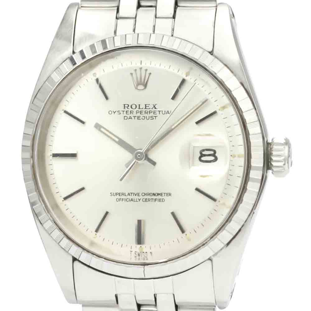 

Rolex Silver Stainless Steel Datejust 1603 Vintage Automatic Men's Wristwatch 36 MM