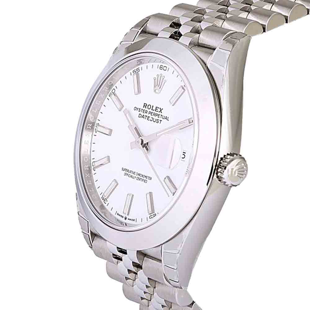 

Rolex White Stainless Steel Datejust 126300 Men's Wristwatch 41 MM