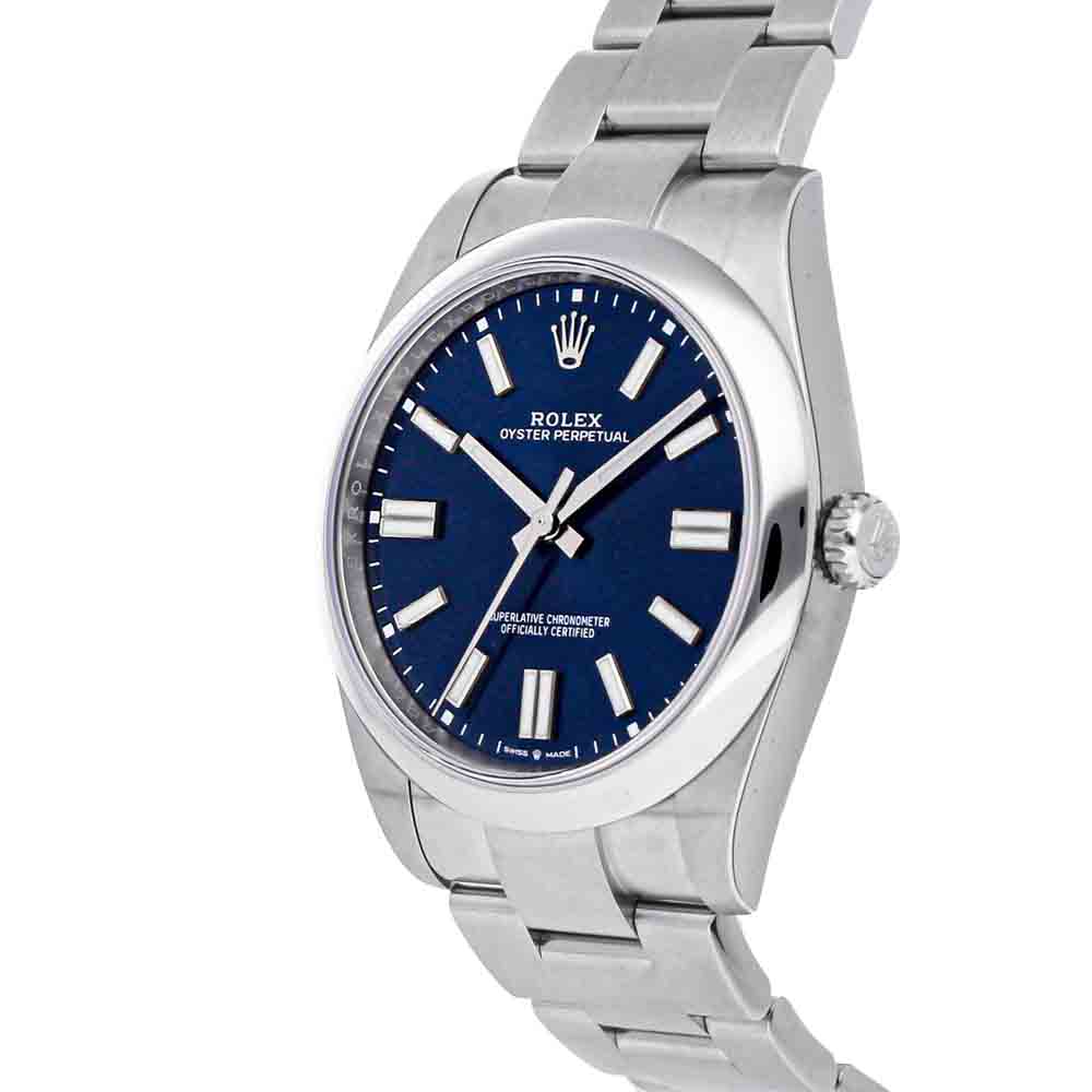 

Rolex Blue Stainless Steel Oyster Perpetual 124300 Men's Wristwatch 41 MM