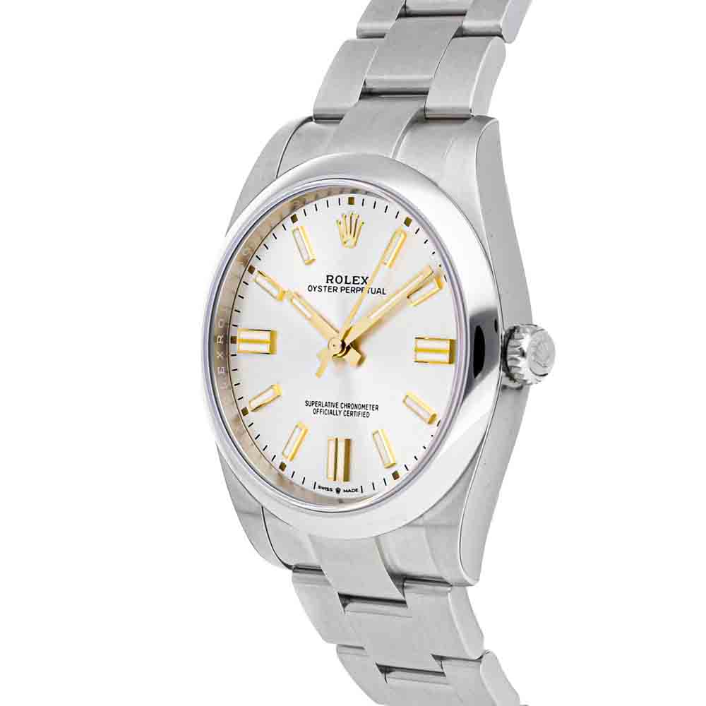 

Rolex Silver Stainless Steel Oyster Perpetual 124300 Men's Wristwatch 41 MM