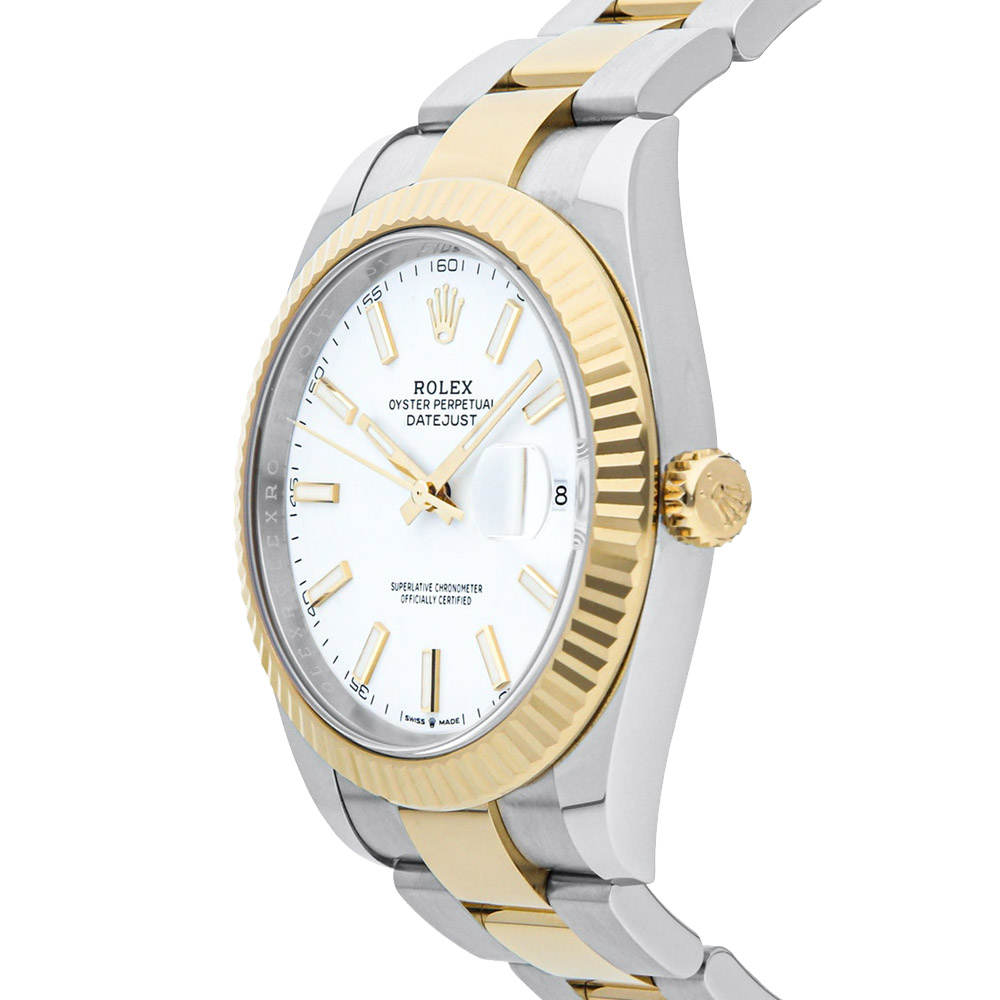 

Rolex White 18K Yellow Gold And Stainless Steel Datejust 126333 Men's Wristwatch 41 MM