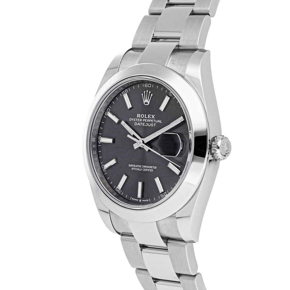 

Rolex Black Stainless Steel Datejust 126300 Men's Wristwatch 41 MM